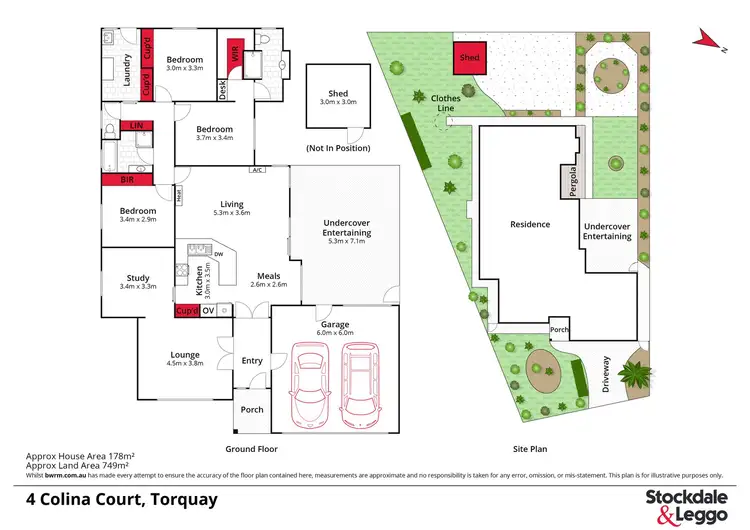 Floorplan of Homely house listing, 4 Colina Court, Torquay VIC 3228