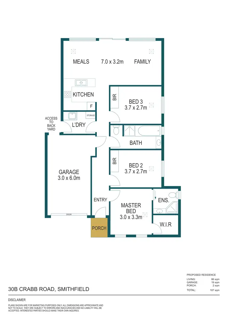 Floorplan of Homely house listing, 30B Crabb Road, Smithfield Plains SA 5114