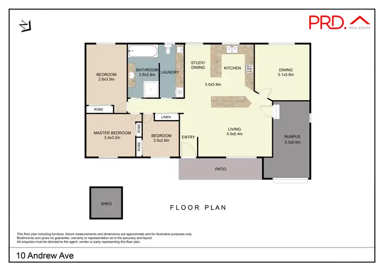 Floorplan of Homely house listing, 10 Andrew Avenue, Tamworth NSW 2340