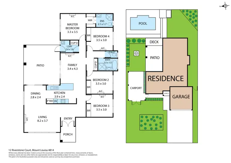 Floorplan of Homely house listing, 12 Riverstone Court, Mount Louisa QLD 4814