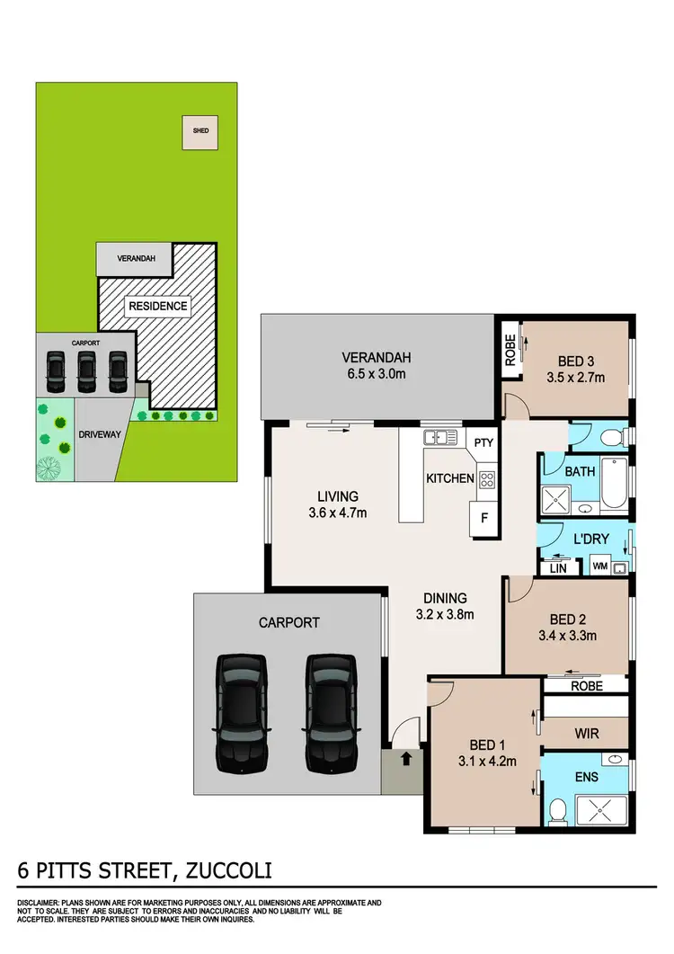 Floorplan of Homely house listing, 6 Pitts Street, Zuccoli NT 832