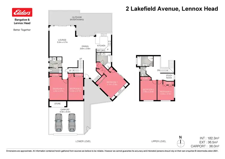 Floorplan of Homely semi-detached listing, 2 Lakefield Avenue, Lennox Head NSW 2478