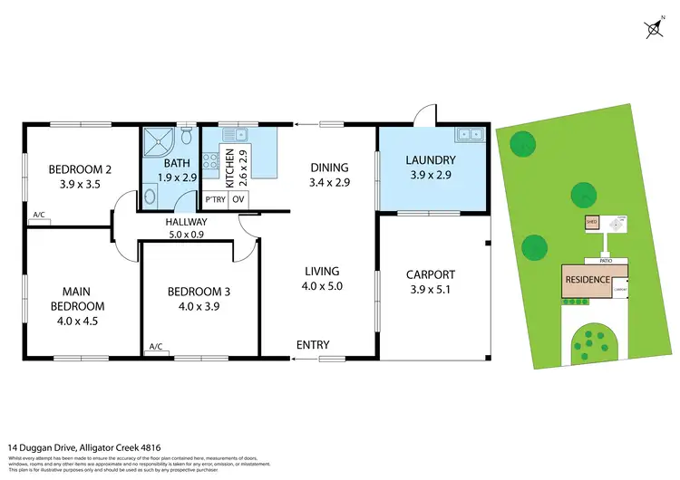Floorplan of Homely house listing, 14 Duggan Drive, Alligator Creek QLD 4816