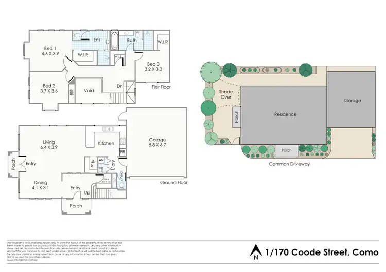 Floorplan of Homely townhouse listing, 1/170 Coode Street, Como WA 6152