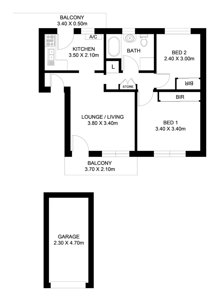 Floorplan of Homely unit listing, 6/329 Kensington Road, Kensington Park SA 5068