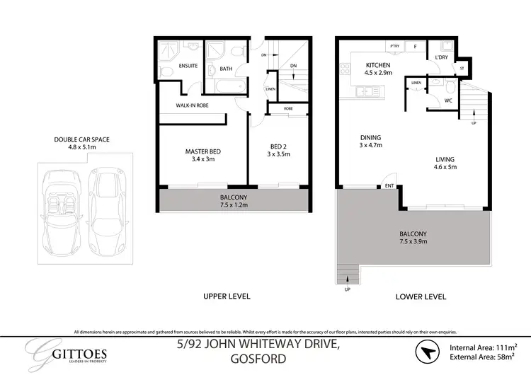 Floorplan of Homely unit listing, 5/92-94 John Whiteway Drive, Gosford NSW 2250