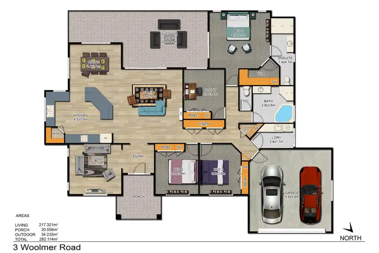 Floorplan of Homely house listing, 3 Woolmer Road, Highfields QLD 4352