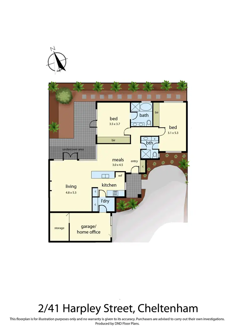 Floorplan of Homely townhouse listing, 2/41 Harpley Street, Cheltenham VIC 3192