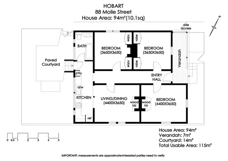 Floorplan of Homely house listing, 88 Molle Street, West Hobart TAS 7000