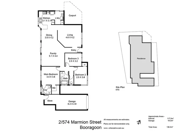 Floorplan of Homely unit listing, 2/574 Marmion Street, Booragoon WA 6154