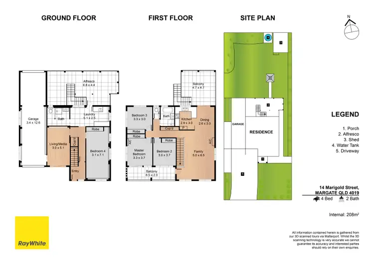 Floorplan of Homely house listing, 14 Marigold Street, Margate QLD 4019
