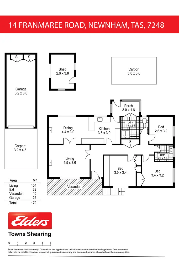 Floorplan of Homely house listing, 14 Franmaree Road, Newnham TAS 7248