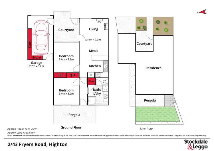 Floorplan of Homely unit listing, 2/43 Fryers Road, Highton VIC 3216