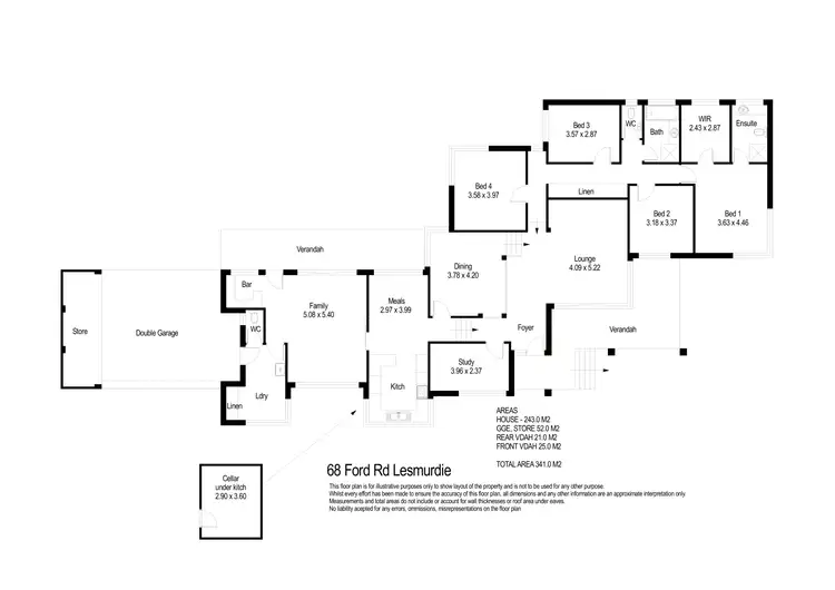 Floorplan of Homely house listing, 68 Ford Road, Lesmurdie WA 6076