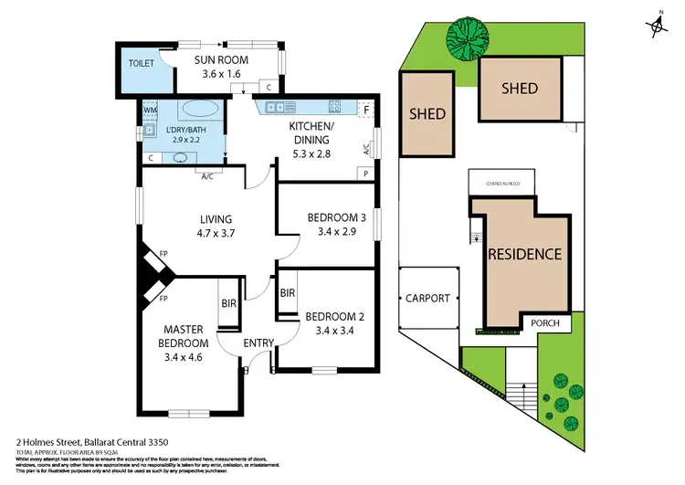 Floorplan of Homely house listing, 2 Holmes Street, Ballarat Central VIC 3350