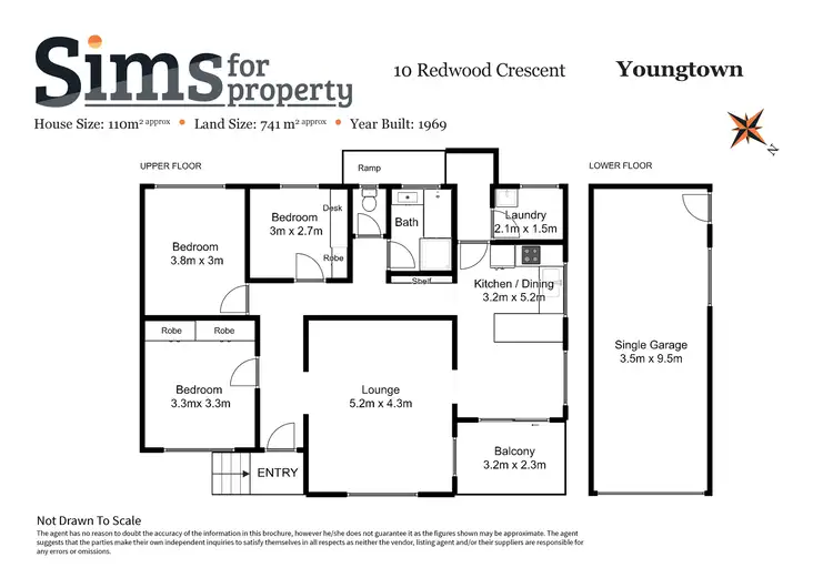 Floorplan of Homely house listing, 10 Redwood Crescent, Youngtown TAS 7249