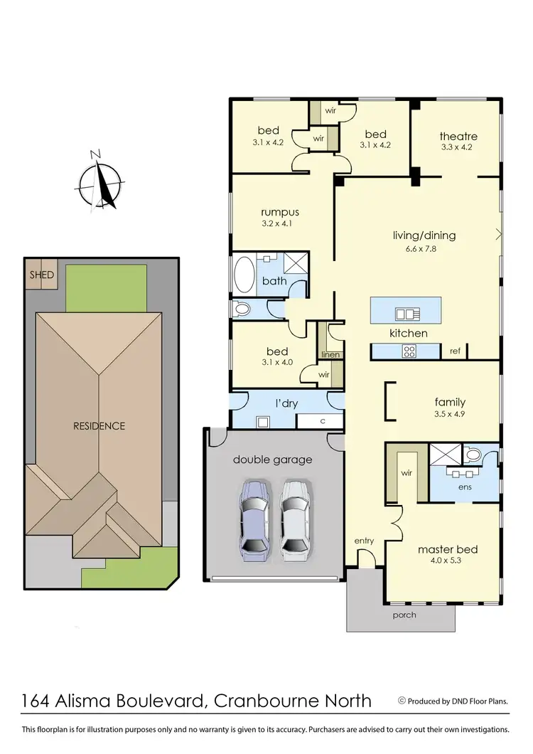 Floorplan of Homely house listing, 164 Alisma Boulevard, Cranbourne North VIC 3977