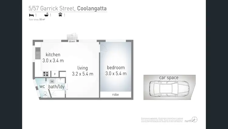 Floorplan of Homely unit listing, 5/57 Garrick Street, Coolangatta QLD 4225
