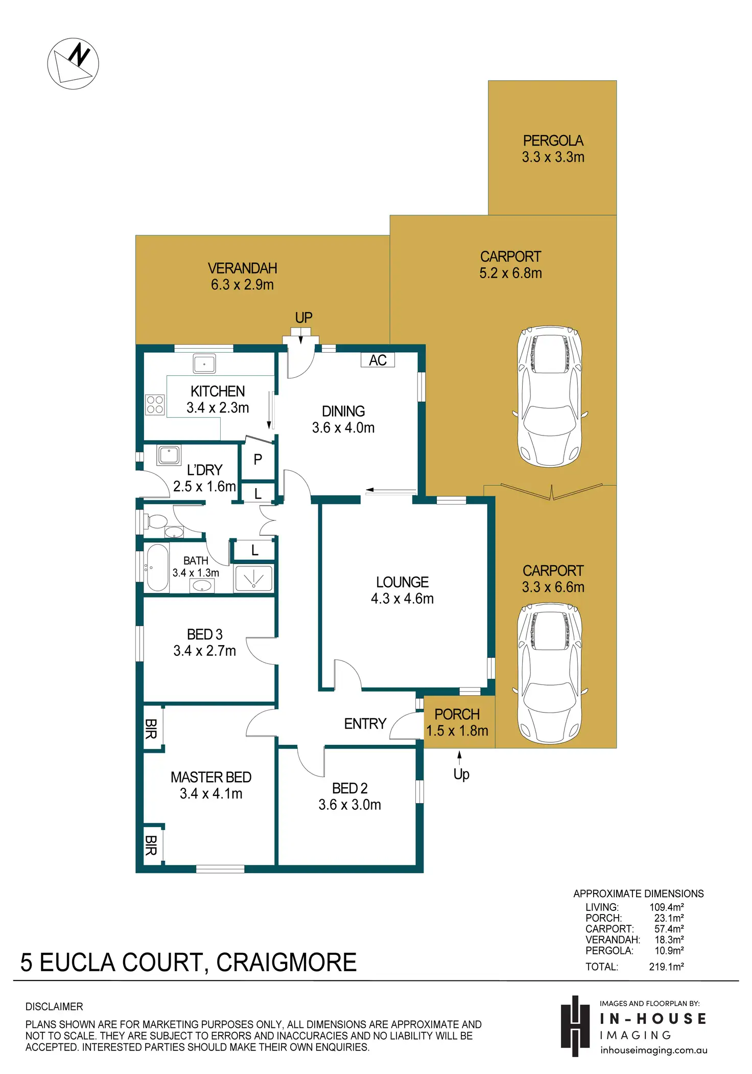 Floorplan of Homely house listing, 5 Eucla Court, Craigmore SA 5114