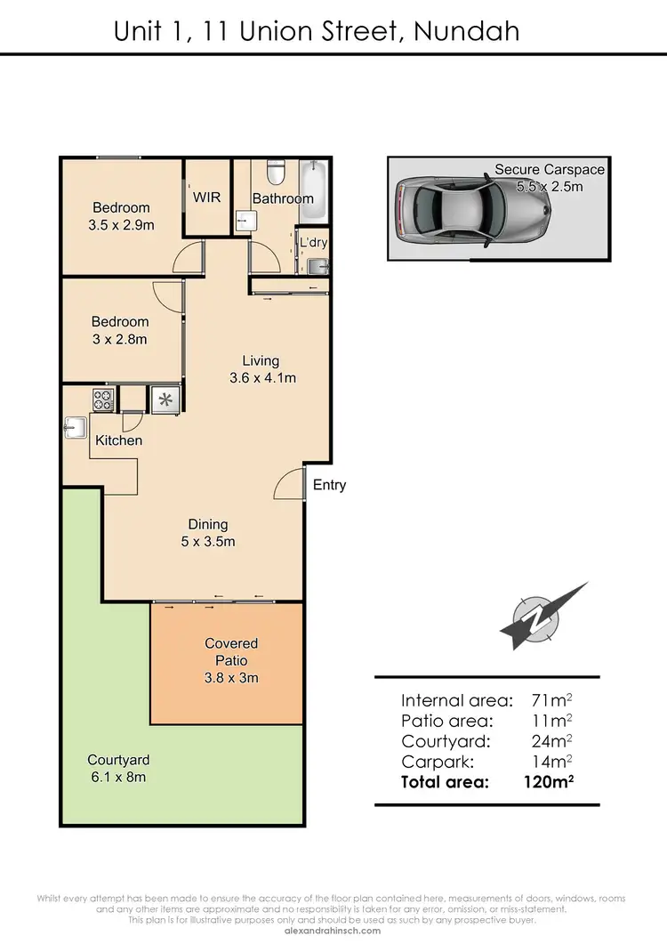 Floorplan of Homely unit listing, 1/11 Union Street, Nundah QLD 4012