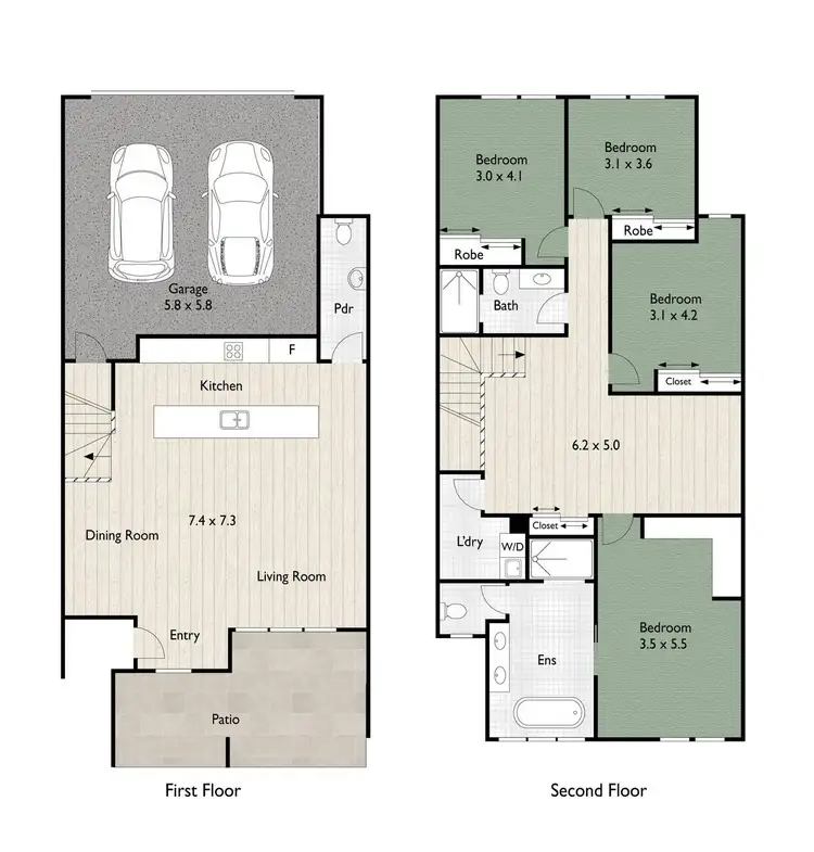 Floorplan of Homely townhouse listing, 10/22 Crescent Way, Hendra QLD 4011