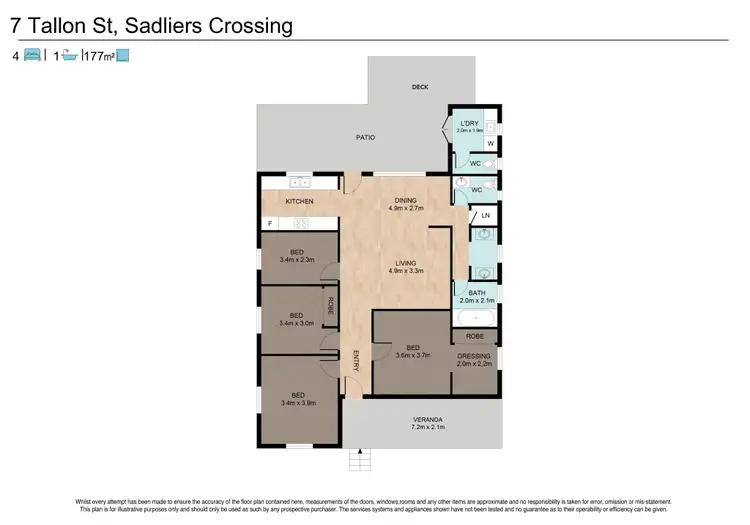 Floorplan of Homely house listing, 7 Tallon Street, Sadliers Crossing QLD 4305