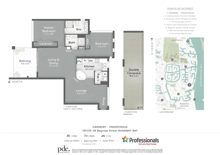 Floorplan of Homely apartment listing, 13P/28 Bayview Street, Runaway Bay QLD 4216