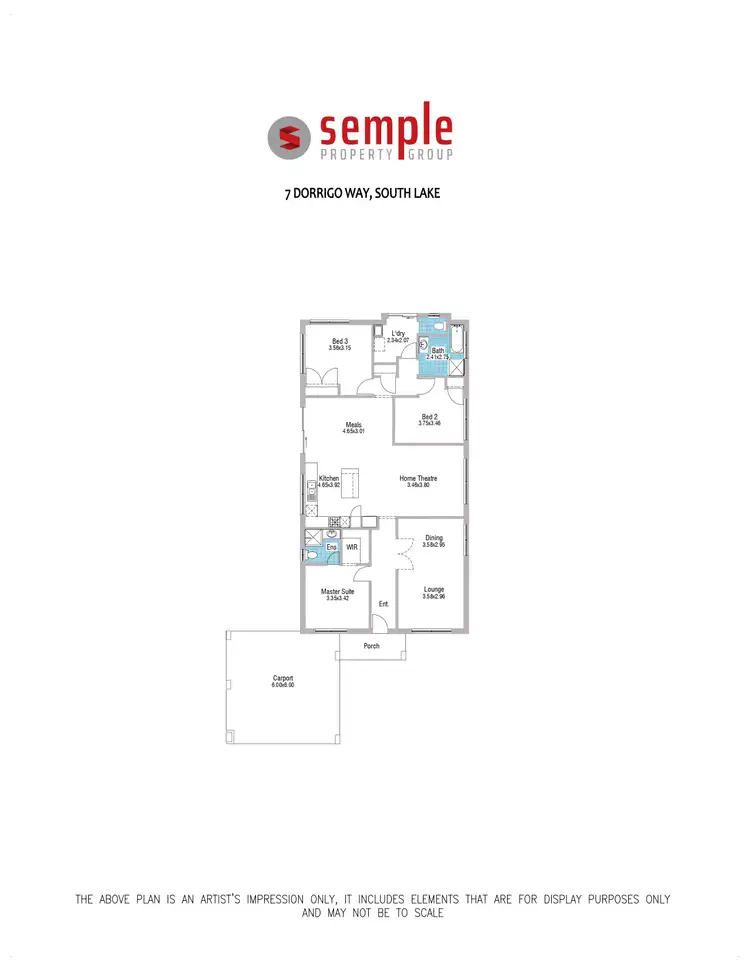 Floorplan of Homely house listing, 7 Dorrigo Way, South Lake WA 6164