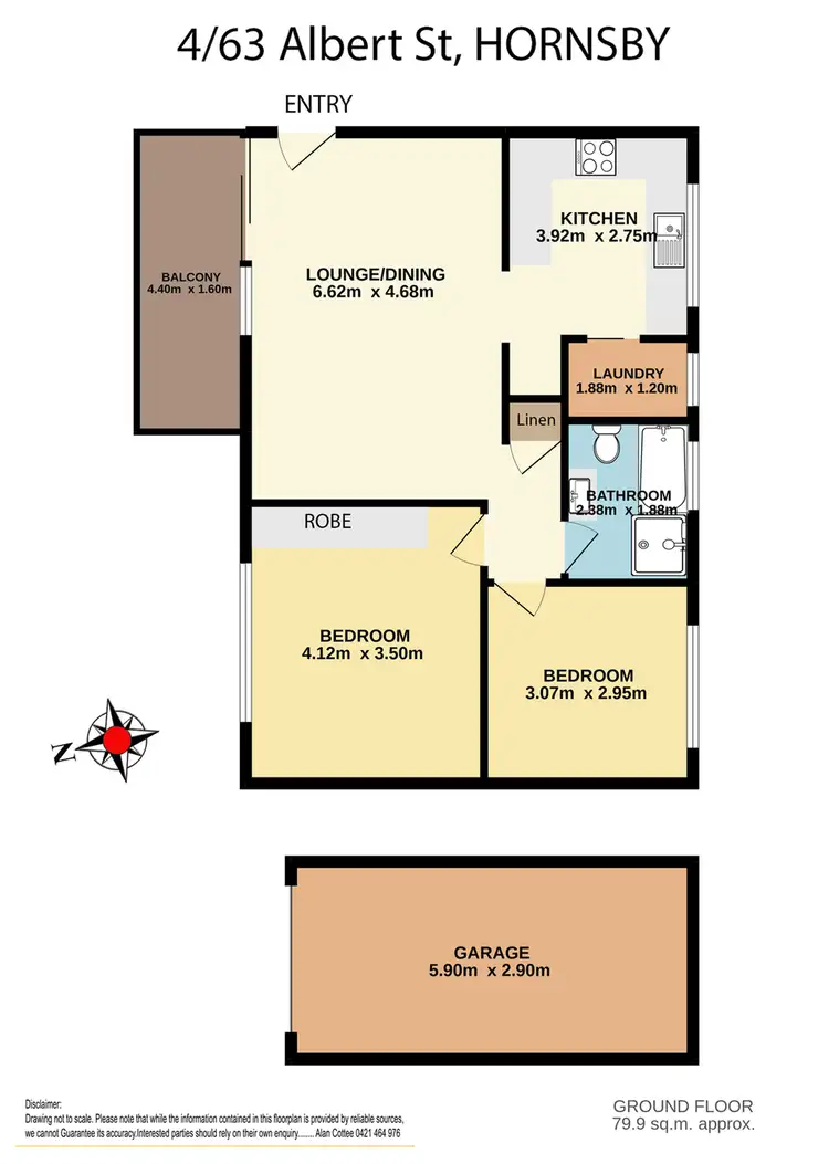 Floorplan of Homely apartment listing, 4/63 Albert Street, Hornsby NSW 2077
