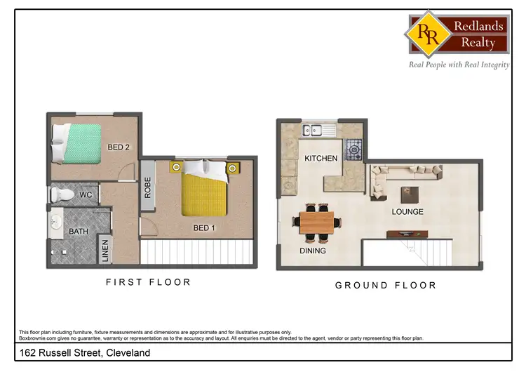 Floorplan of Homely townhouse listing, 1-6/162-164 Russell Street, Cleveland QLD 4163