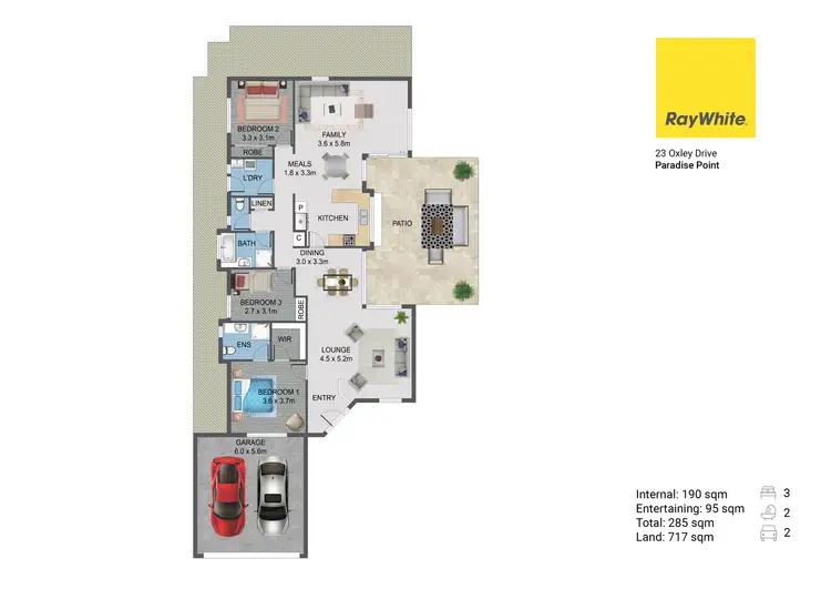 Floorplan of Homely house listing, 23 Oxley Drive, Paradise Point QLD 4216