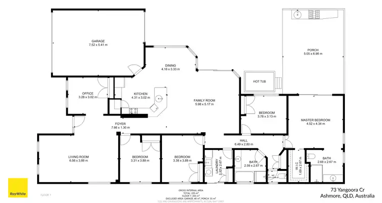 Floorplan of Homely house listing, 73 Yangoora Crescent, Ashmore QLD 4214