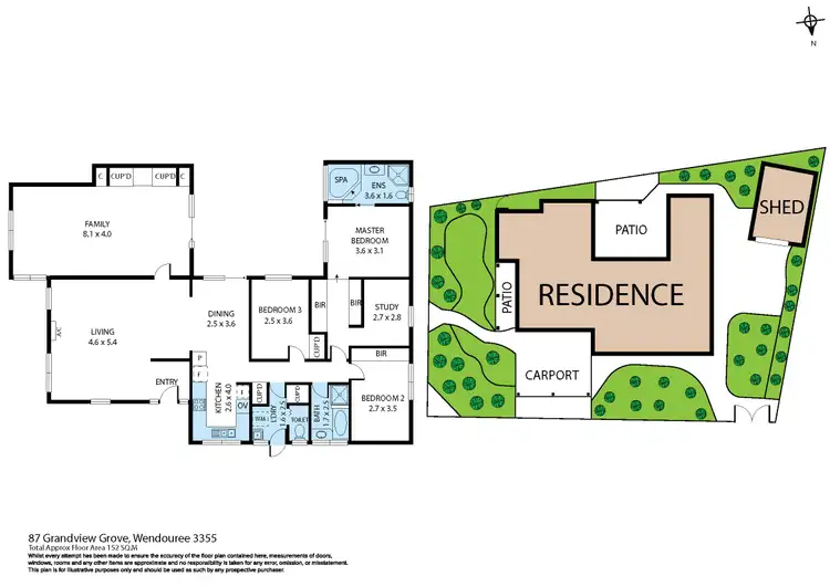 Floorplan of Homely house listing, 87 Grandview Grove, Wendouree VIC 3355