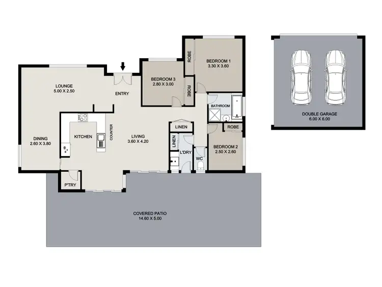 Floorplan of Homely house listing, 1 Eucumbene Drive, Petrie QLD 4502