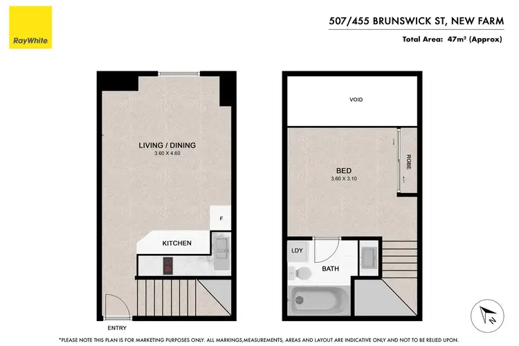 Floorplan of Homely apartment listing, 507/455 Brunswick Street, Fortitude Valley QLD 4006