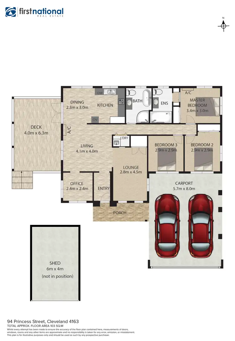 Floorplan of Homely house listing, 94 Princess Street, Cleveland QLD 4163