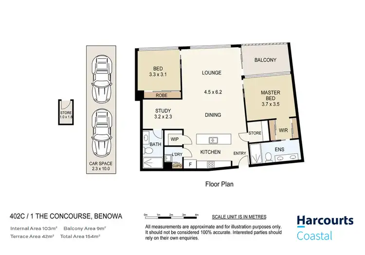 Floorplan of Homely apartment listing, 102d/1 The Concourse, Benowa QLD 4217