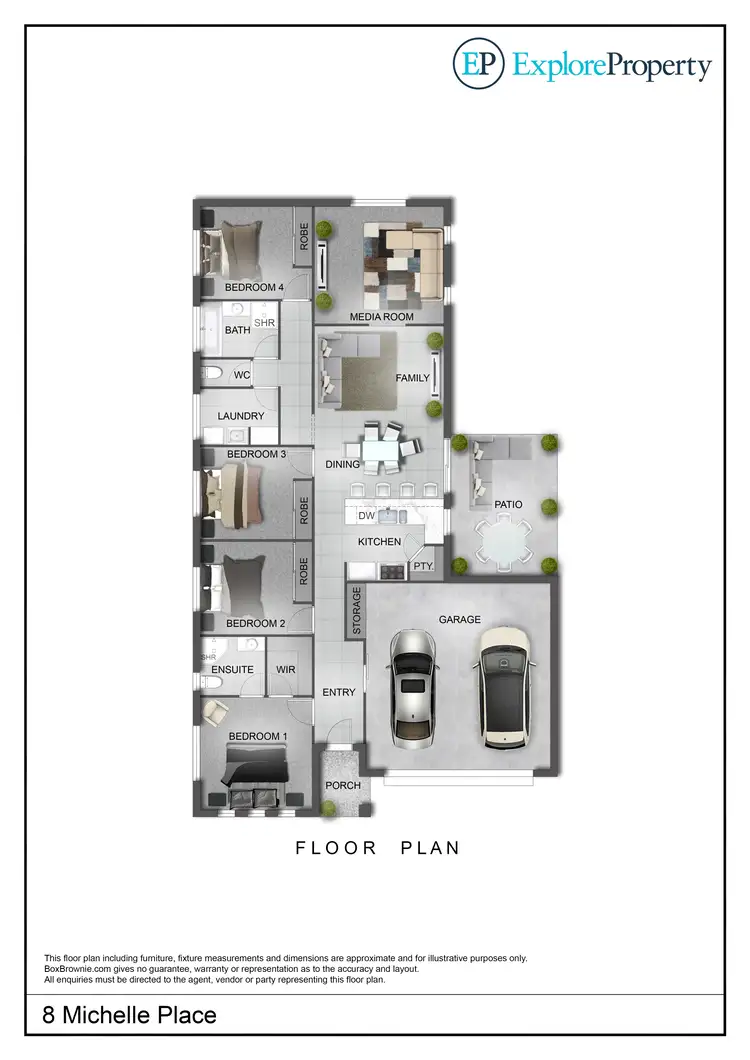 Floorplan of Homely house listing, 8 Michelle Place, Mirani QLD 4754