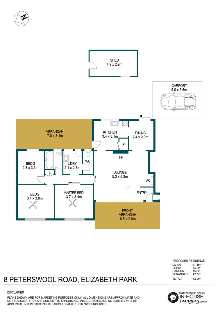 Floorplan of Homely house listing, 8 Peterswool Road, Elizabeth Park SA 5113