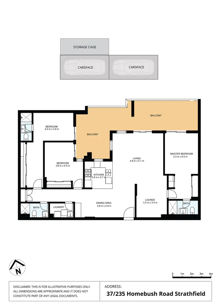Floorplan of Homely apartment listing, 37/235 HOMEBUSH ROAD, Strathfield NSW 2135