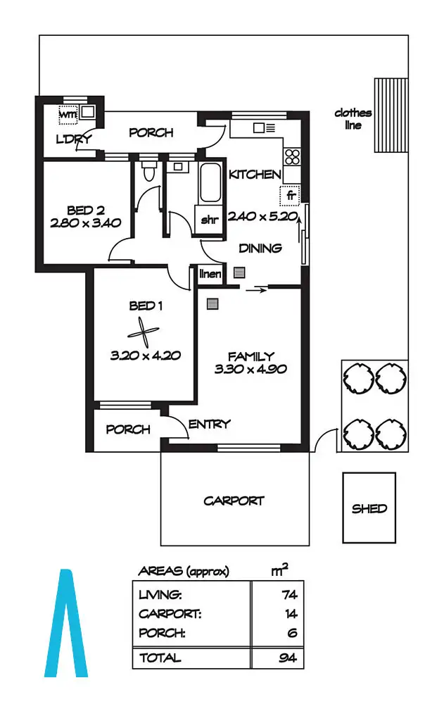 Floorplan of Homely unit listing, 5/331 Churchill Road, Kilburn SA 5084
