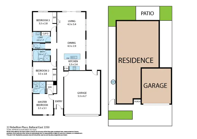 Floorplan of Homely house listing, 22 Rebellion Place, Ballarat East VIC 3350