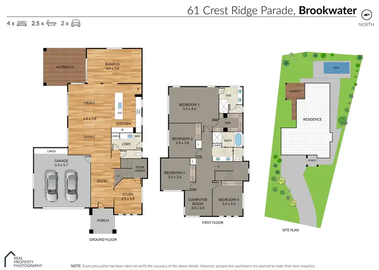 Floorplan of Homely house listing, 61 Crest Ridge Parade, Brookwater QLD 4300