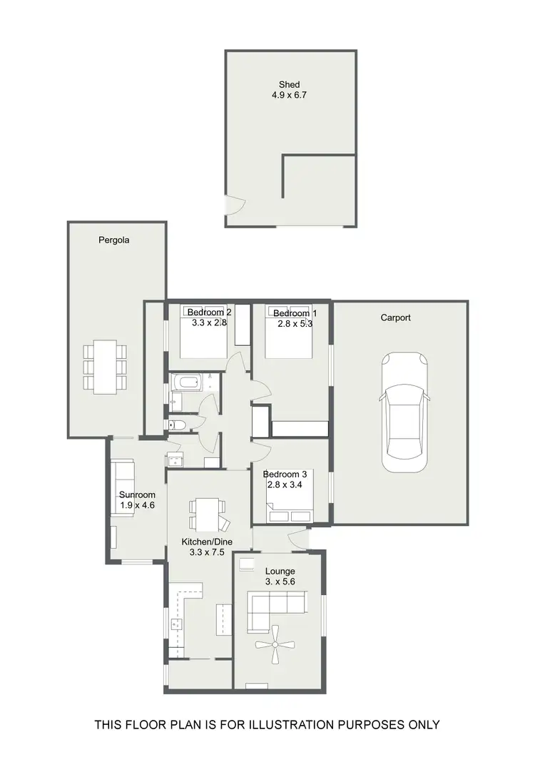 Floorplan of Homely house listing, 14 GILBERT DRIVE, Naracoorte SA 5271