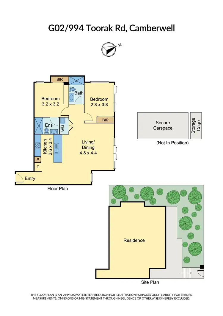 Floorplan of Homely apartment listing, G02/994 Toorak Road, Camberwell VIC 3124