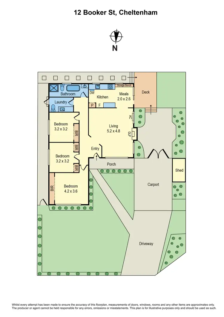Floorplan of Homely house listing, 12 Booker Street, Cheltenham VIC 3192