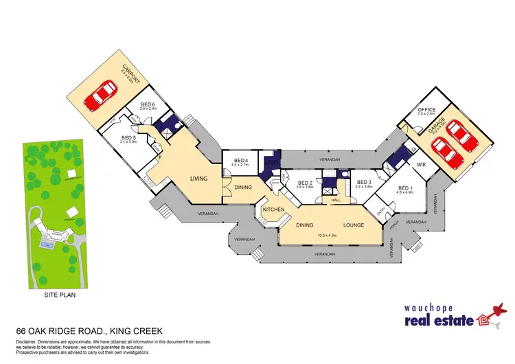 Floorplan of Homely rural property listing, 66 Oak Ridge Road, King Creek NSW 2446