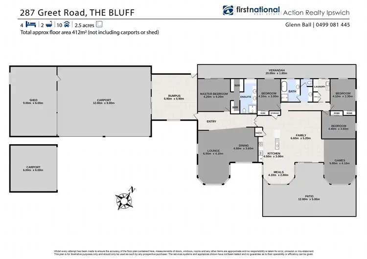 Floorplan of Homely house listing, 287 Greet Road, The Bluff QLD 4340