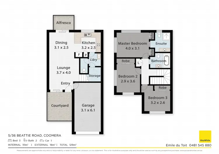 Floorplan of Homely townhouse listing, 5/36 Beattie Road, Coomera QLD 4209