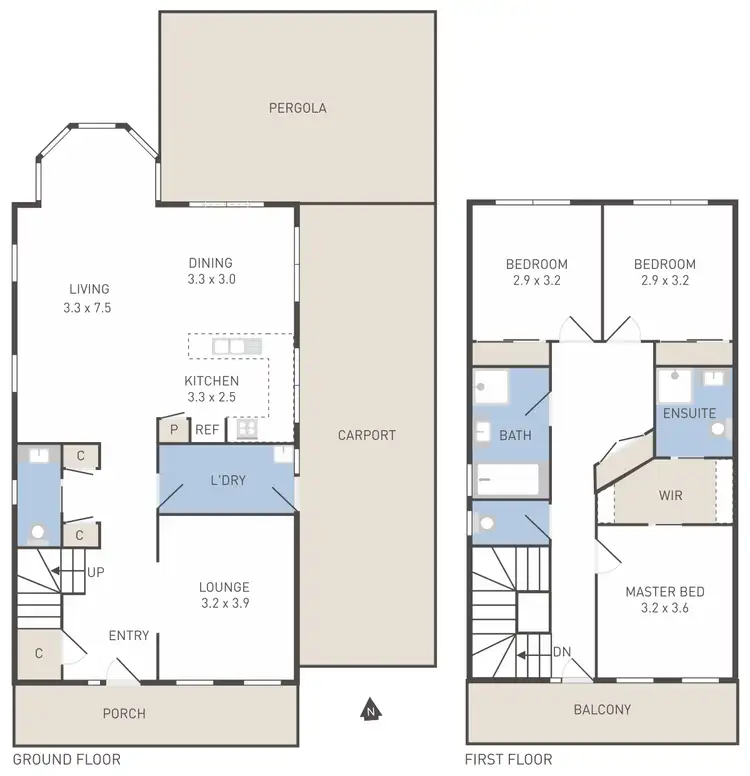 Floorplan of Homely house listing, 7 Landers Court, Caroline Springs VIC 3023